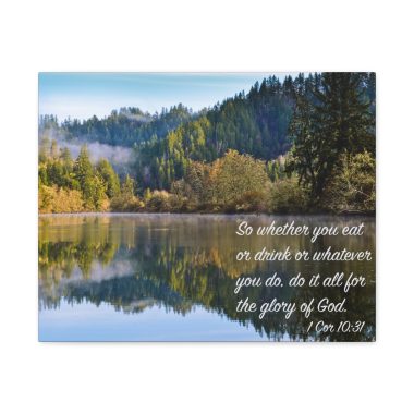Inspirational Wall Art Canvas Print, Motivational Home Decor, Christian Gift, Nature Landscape Wall Art, Bible Verse Canvas