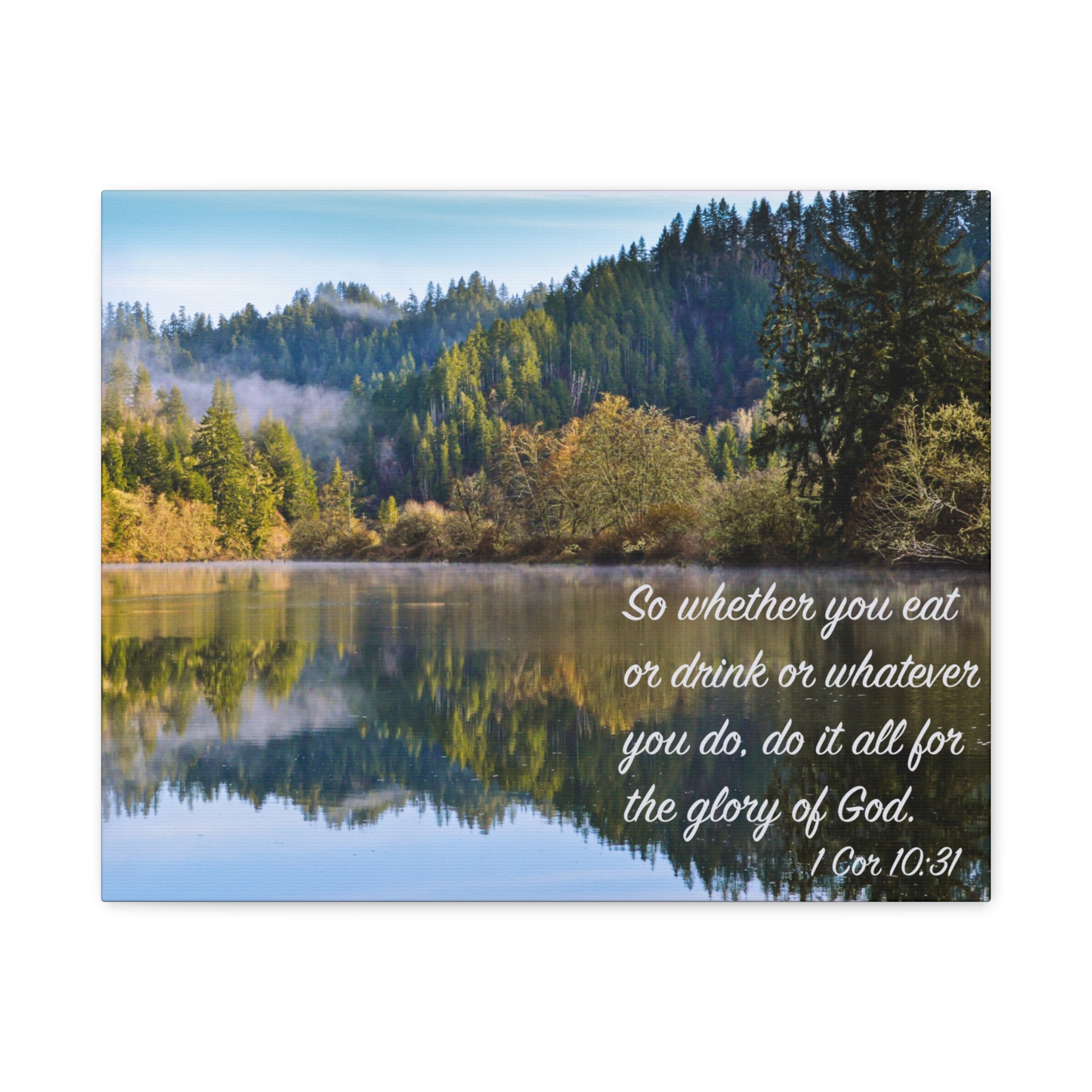 Inspirational Wall Art Canvas Print, Motivational Home Decor, Christian Gift, Nature Landscape Wall Art, Bible Verse Canvas