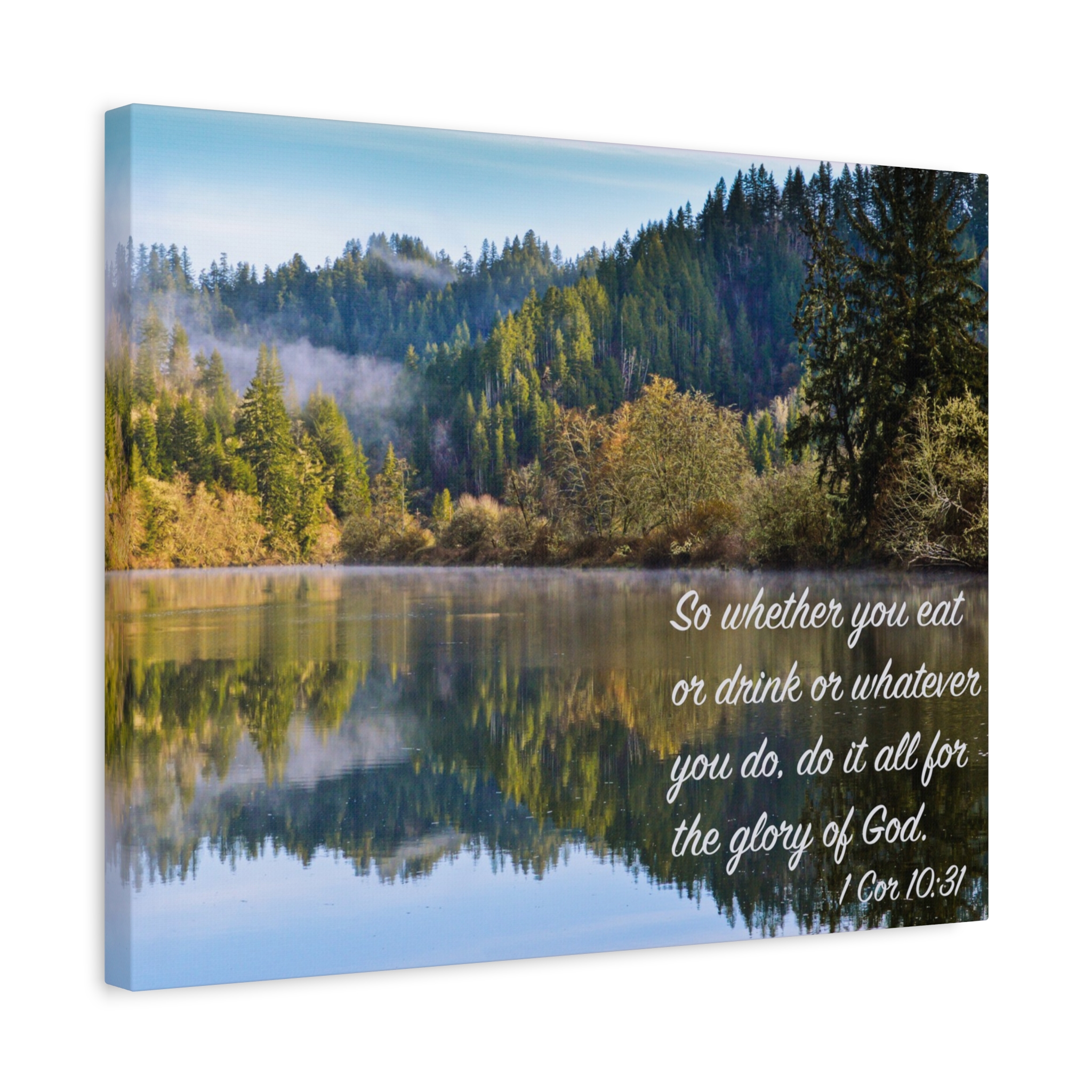 Inspirational Wall Art Canvas Print, Motivational Home Decor, Christian Gift, Nature Landscape Wall Art, Bible Verse Canvas - Image 2