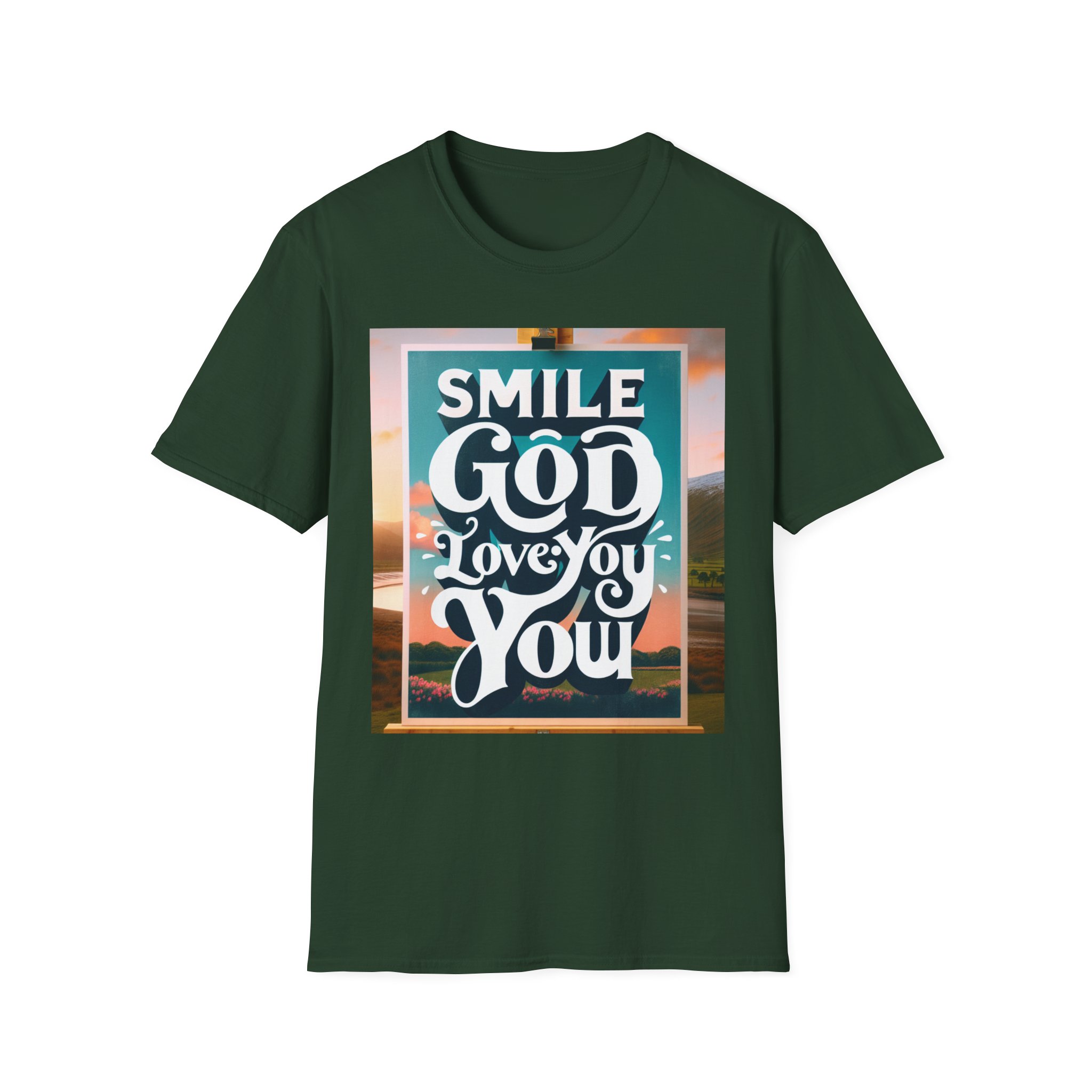 Smile - God Loves You Unisex Softstyle T-Shirt
